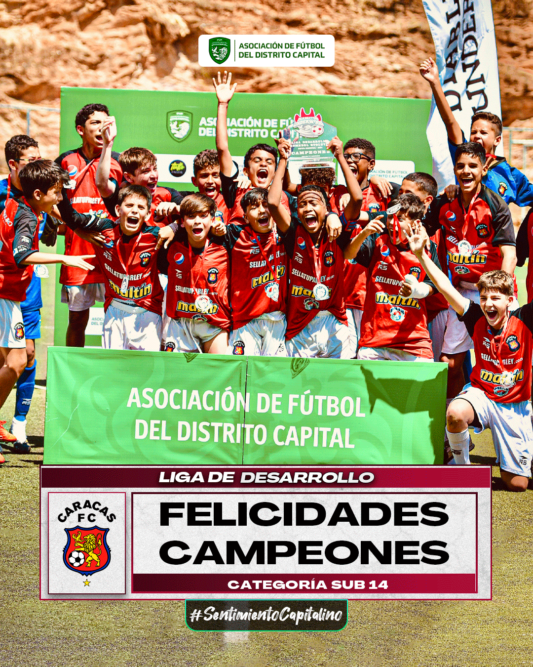 Caracas Fútbol Club nuevo campeón de la Liga de Desarrollo sub 14