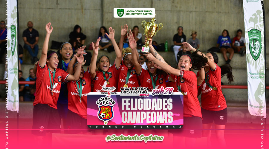 ¡Caracas F.C. se llevó la Liga Futsal Distrital Femenina Sub 20!