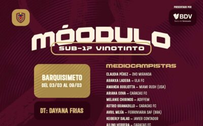 Vinotinto Femenina Sub 17 tendrá su primer módulo al mando de Dayana Frías