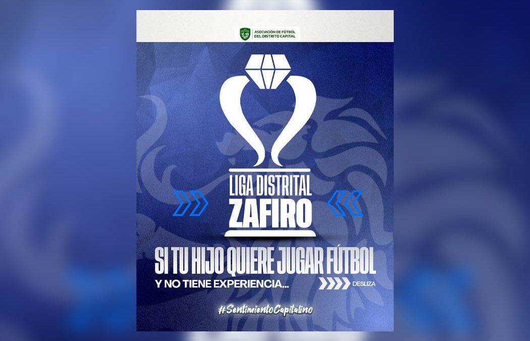 El sueño de ser futbolista comienza en la Liga Distrital Zafiro