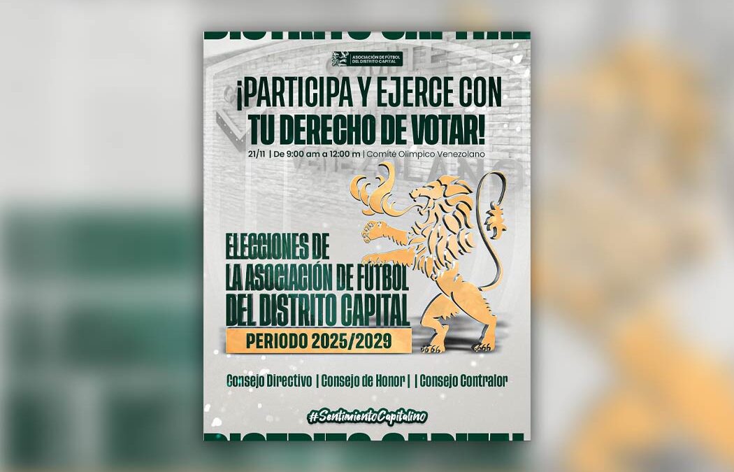 ¡A votar! Futbol del Distrito Capital decide su futuro para el periodo 2025-2029