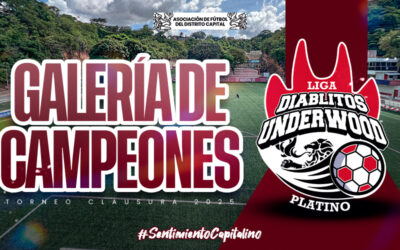 Galería de campeones – Liga Diablitos Underwood Platino (Torneo Clausura 2025)