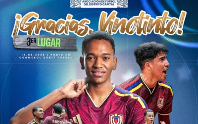 Vinotinto Sub 17 finalizó de tercero en Sudamericano de Futsal 2026