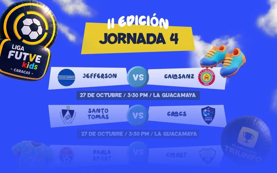 Cuarta jornada de la Segunda Edición de la Liga FUTVE Kids en La Guacamaya